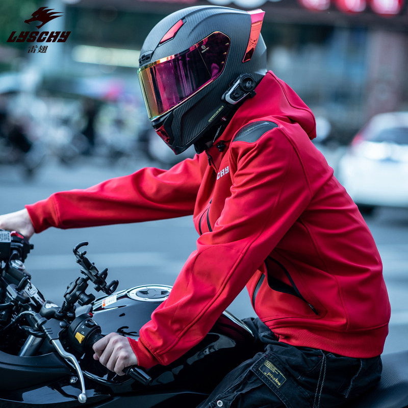 雷翅摩托车骑行服套装男四季通用防水保暖冬季休闲夹克机车服女