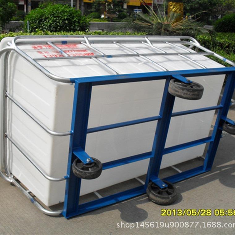 泉州纺纱衬布公司用落布车/纺织车间用环保塑料桶推布车