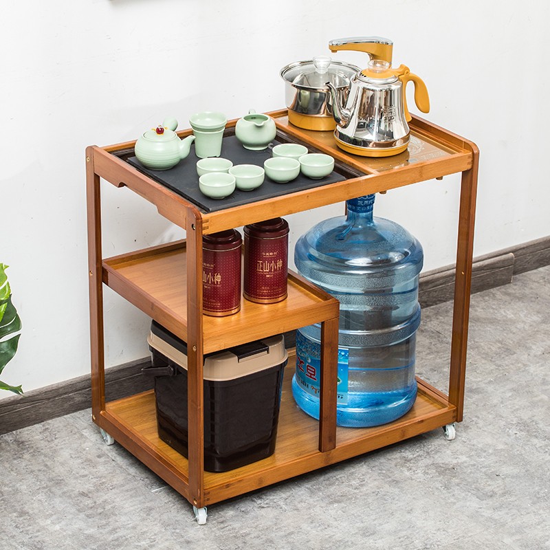 移动茶台家用阳台小茶车茶具套装小茶台烧水壶一体式茶桌简易茶几