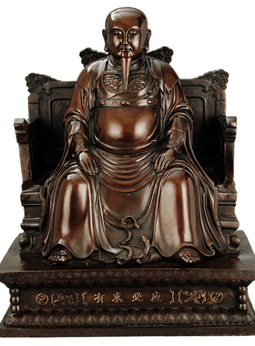 玄天上帝铜像纯铜金殿祖师爷铜像武当山真武大帝玄武神60厘米摆件