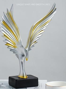 大鹏展翅欧式大展宏图电视框家居客厅办公室桌面酒柜装饰品鹰摆件