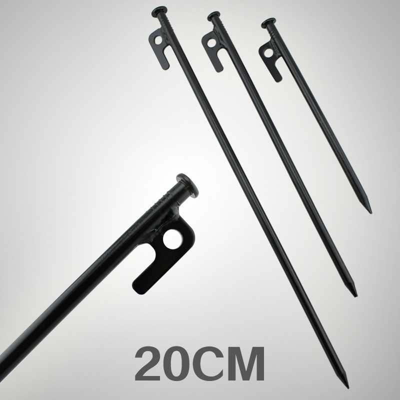 户外天幕帐篷地钉 黑色直条野营露营用地钉沙滩营钢铁钉20CM