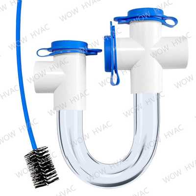 暖通空调冷凝水透明排水系统PVC U型管接头带刷子 LLS-EZ113