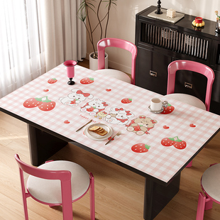 多巴胺餐桌垫防水防油免洗长方形桌布家用防烫隔热台布桌面保护垫