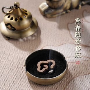 吊炉香炉家用室内香薰炉茶宠茶桌小摆件葫芦倒流香炉 福禄相伴中式