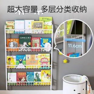 SOFS儿童墙壁书架家用墙上置物架门后简易书柜宝宝小书架铁艺壁挂