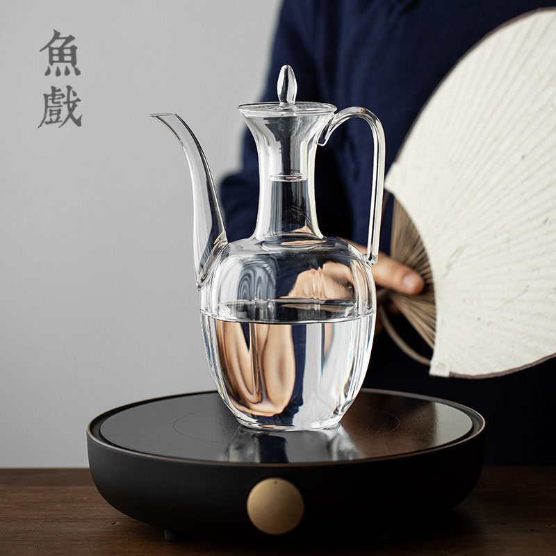 玻璃执壶仿宋贵妃耐热泡茶器茶壶泡绿茶专用茶具烧水水壶单壶宋壶