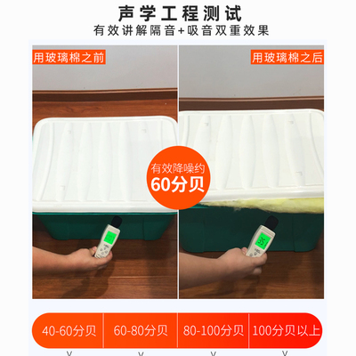 玻璃棉隔音棉墙体吸音天花填充大棚填充铝箔隔音棉玻璃纤维棉卷毡