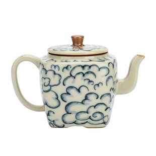 汝窑茶壶单个小号陶瓷功夫茶具青花瓷开片可养四方壶家用小泡茶器