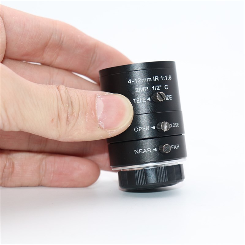 高清300万像素4-12mm手动光圈变焦镜头 工业相机视觉镜头C接口1/2