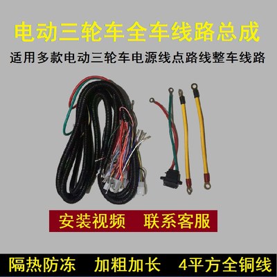 电动三轮车线束总成电源线全车电路线大线整车线路大线主线路包邮