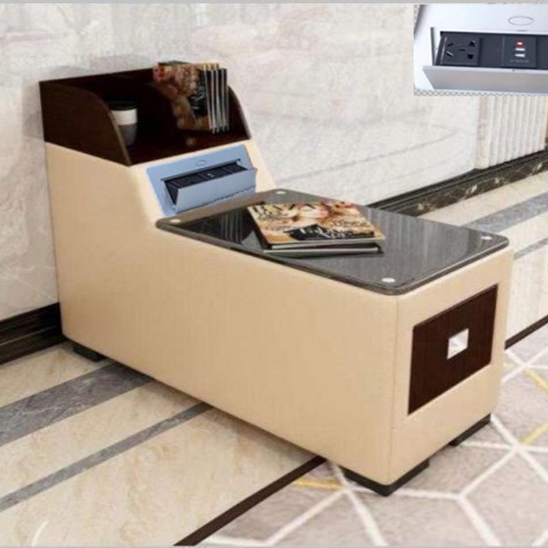 客厅沙发中式边几多功能充电侧柜扶手储物柜边柜角几可移动小茶几