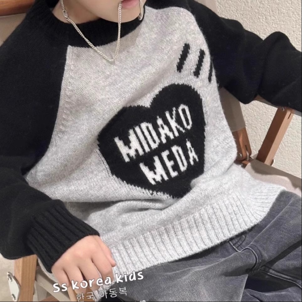 韩国童装儿童毛衣秋冬季2024新款线衣男女童中大童洋气打底针织衫