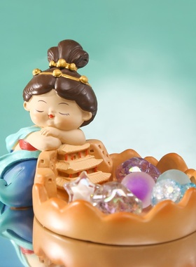 福禧敦煌摆件首饰盒 好运莲莲树脂工艺品客厅家居精美装饰品批发