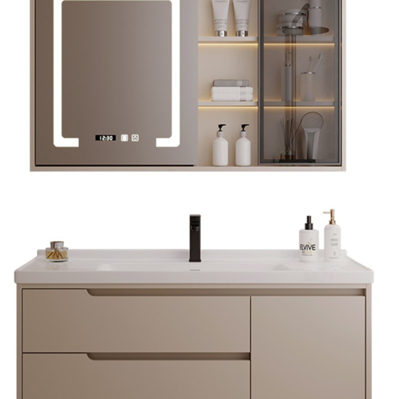 奶油风洗手洗脸盆柜67cm77厘v米87/97/107/117公分浴室柜洗漱台