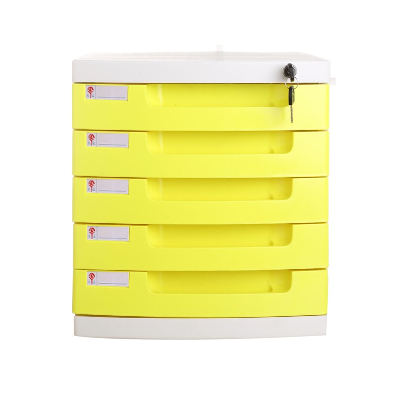 桌面上带锁塑料七层抽屉式办公收纳盒储物O档案创意多用文件柜