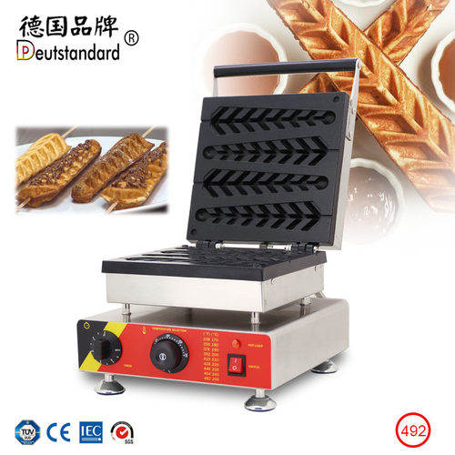 松树饼鱼鳞饼机商用lolly waffle maker烤饼机街头小吃设备np49