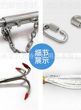 水下溺水救打捞钩水汛域救援不锈钢排式滚钩生水08660下尸体防打