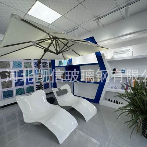 豪华玻璃纤维花园海滩平台躺椅防护胶合板玻璃纤维材质的泳池躺椅