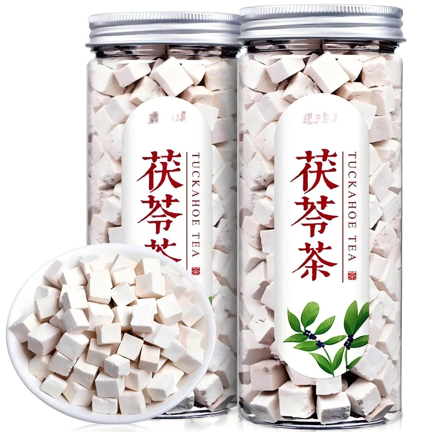 茯苓中药材正品茯苓粉白伏苓块伏芩片500克茯苓粉食用云苓获苓片