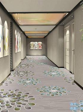 1200克满铺印花地酒店地毯手工调色防滑地GWV宴会厅台球室毯毯地
