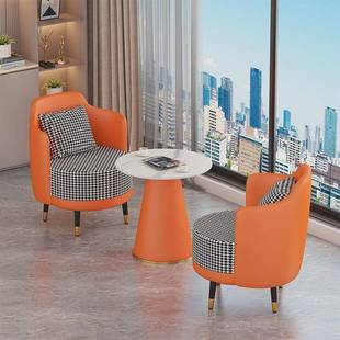 商务接组待沙al123发茶几合酒桌店大堂轻奢休闲轻酒店休奢息区洽