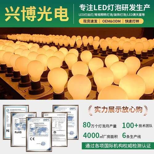 //Dmm高流明LE镜前灯外喷白璃软灯丝无哑频闪节能300/500/玻灯