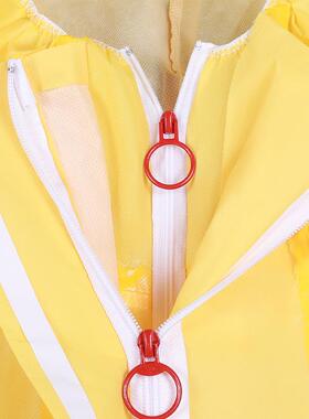 际化华防护402003黄色连体防护服-3.4类耐碱防化IVN学品带帽防酸