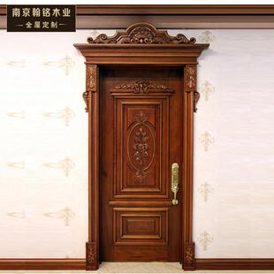 全原定木手工雕花实木门间制欧式复UFP古房间门卧室生厨房卫门