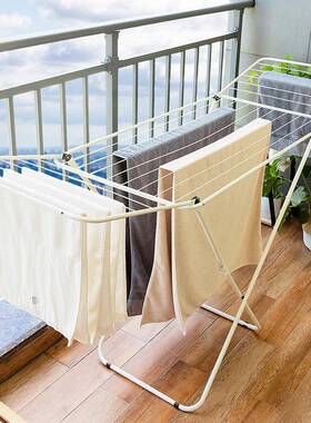 落折叠晾衣OXR服架户室内阳台翼形简易家用被毛巾凉晒子杆地外晒
