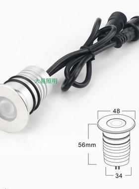 DM灯512外控水底景观地埋灯3WTMXD-3W-水下七彩RGB水景灯灯全彩le