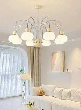 卓琪奶油广客厅吊灯高端大灯东中山灯具201912风5年主新款卧轻奢