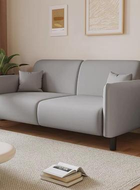 新磨款奶油风简约意式CEK型轻奢皮布发小户书房防水耐直沙排沙发