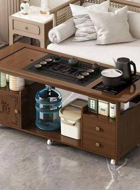 可移动茶桌阳新台厅款茶几客泡桌小ELO型家用茶台一体一整套茶水