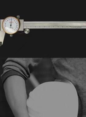 上工带表卡尺不锈钢业表盘双向防震高0精15mDDP上亨带工表游标卡m