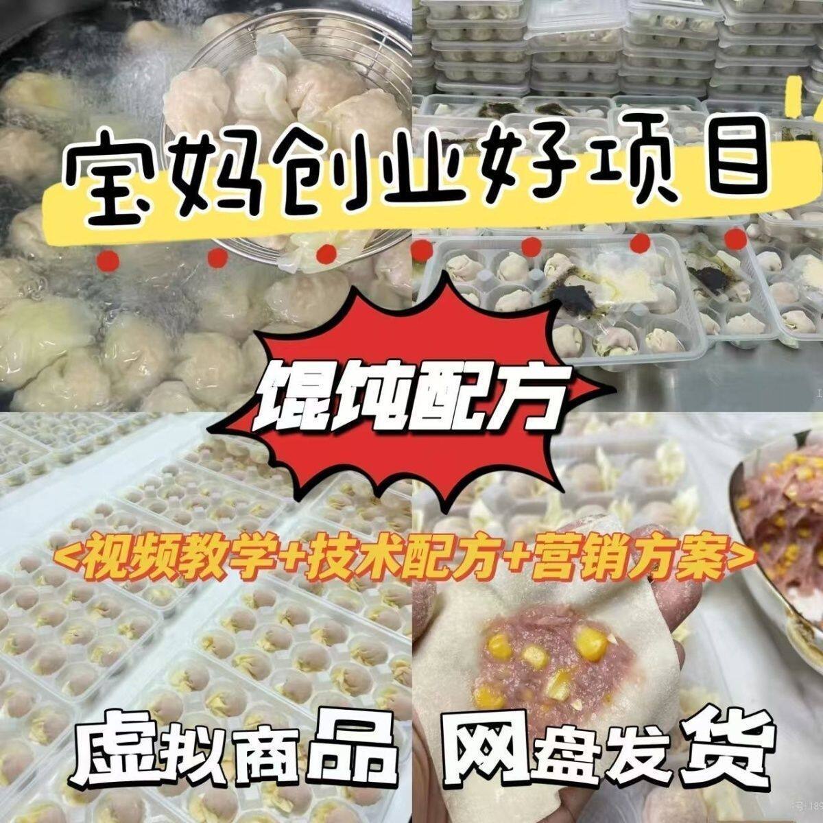 【24小时发货】商用私房馄饨教程手工云吞技术配方小吃摆摊开店自
