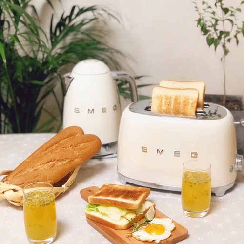 2026新款烤面包机SMEG/斯麦格 TSF01 两片吐司机多士炉三明治家用