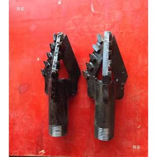 2845打井机钻头叶三叶五合金钻井小型家用沙钻头泥层两钻叶头三翼