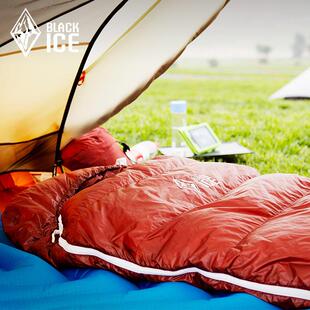 黑冰睡袋E00无品牌/70行0E1000超轻信封式羽绒鹅绒成人便E携隔脏