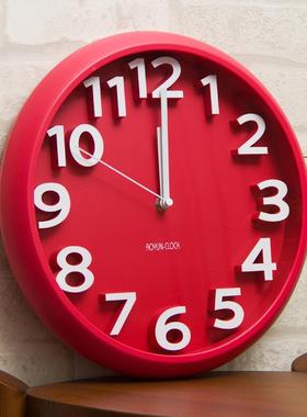 轻奢挂钟客静厅音表夜光现代简新约时钟家用钟表AL101709挂墙创意