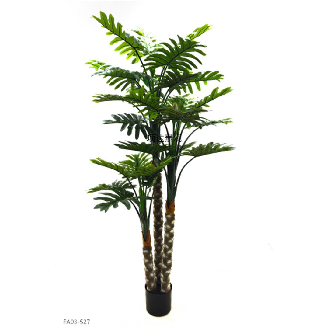 仿真木杆喜芋刺葵杆扇林葵盆栽001假绿瓜室植内客厅落地装饰盆景