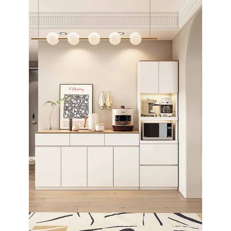 原木奶风餐边柜酒柜高一体靠墙矮斗柜茶YTH水柜柜餐厅柜置物储油