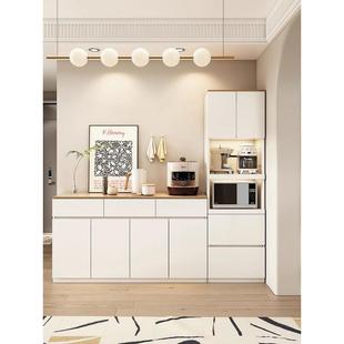 原木奶风餐边柜酒柜高一体靠墙矮斗柜茶YTH水柜柜餐厅柜置物储油