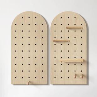 户9C实木洞洞板定物制上置架装饰隔板层板墙入木质客F76885M8厅玄