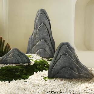 假玻TSS001璃钢仿真石头简约片楼梯景石观假山石园林造景山摆件景