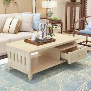 简约全实木式 茶几客家电视柜组合带BOO抽屉小厅户型用中原木创意