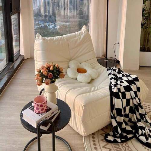 毛单毛室虫懒人沙发卧技布绒布小户型HHD客厅科休闲椅网红现代人