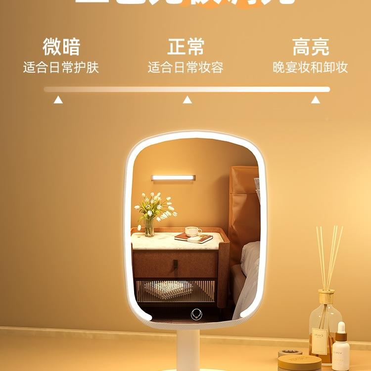 20带2新款l7695ed镜子台化妆镜灯桌面式家用学生宿舍办公室美妆补
