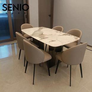 意式 奶计油风简凳子酒店洽谈桌极XJM简 餐椅家用代现约轻奢设师款