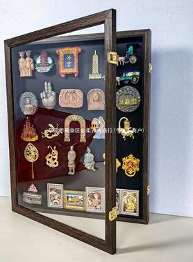 冰木箱贴展藏示框磁吸磁贴收纳收展示板博物KA154512翻盖实相馆框